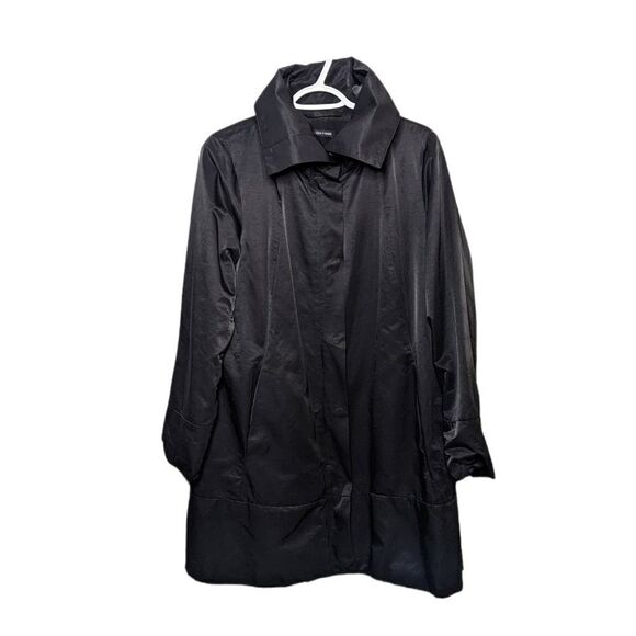 Eileen Fisher Stand Collar black Coat Small @B - Picture 9 of 9